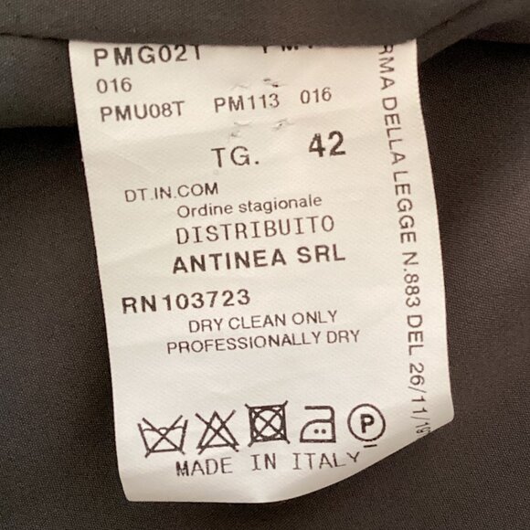 VINTAGE ARMANI COLLEZIONI 100% Virgin Wool 2-PC Grey Pinstripe Pant Suit, Sz 6 - Picture 12 of 14